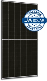 JA Solar 450W N-type Double Glass Bifacial LB Traceable with MC4 connectors (Black Frame)