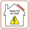 Solar PV on Roof Label
